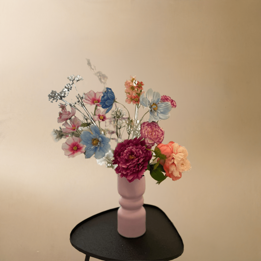 Zijden Bloemen Boeket M - Dreamy Delphinium - Luxe Kunstbloemen - Lila Flowers