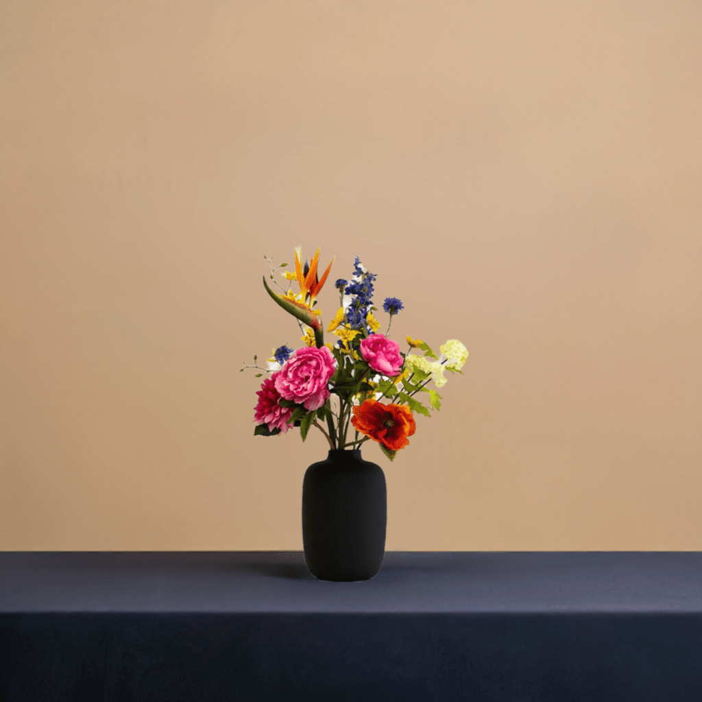 Zijden Bloemen Boeket M - Passion Fruits - Luxe Kunstbloemen - Lila Flowers